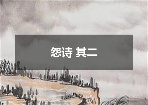 怨诗 其二