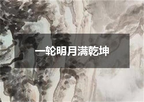 一轮明月满乾坤