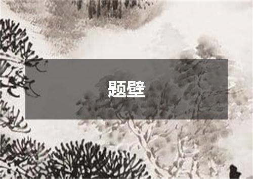 题壁