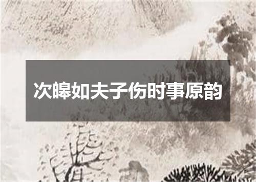 次皞如夫子伤时事原韵