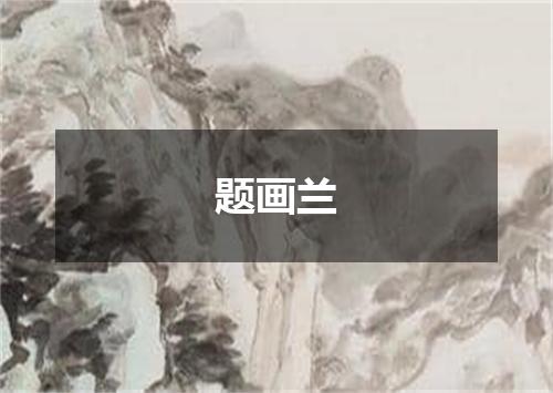 题画兰