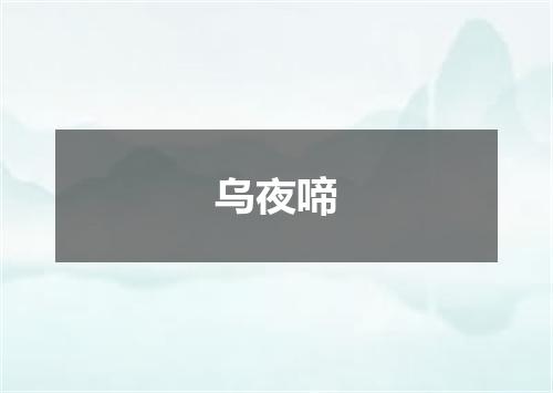 乌夜啼