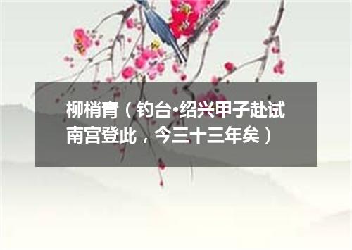 柳梢青（钓台·绍兴甲子赴试南宫登此，今三十三年矣）