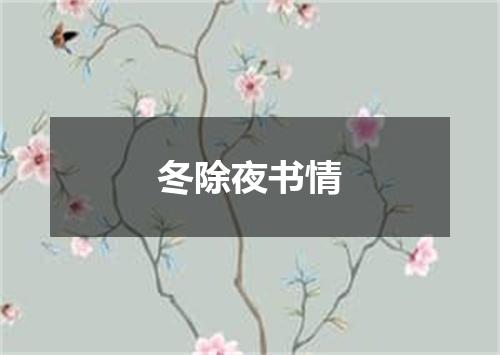冬除夜书情