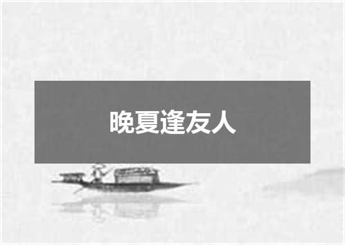 晚夏逢友人