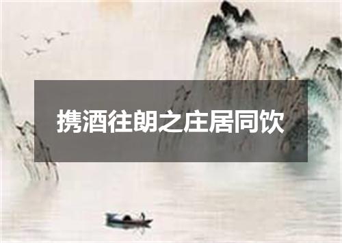 携酒往朗之庄居同饮