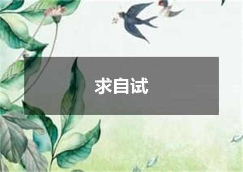 求自试