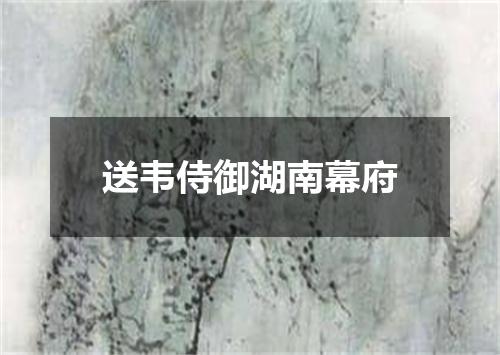 送韦侍御湖南幕府
