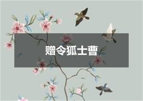 赠令狐士曹
