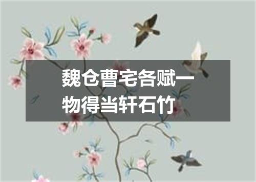 魏仓曹宅各赋一物得当轩石竹