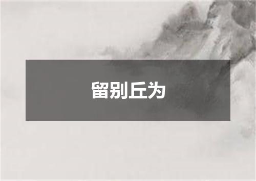 留别丘为