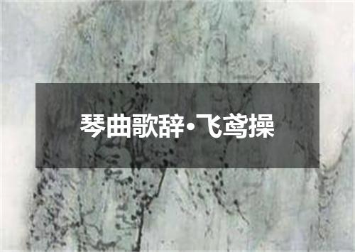 琴曲歌辞·飞鸢操