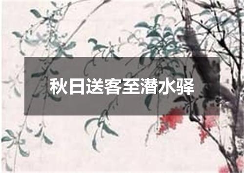 秋日送客至潜水驿