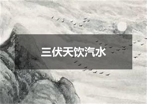 三伏天饮汽水