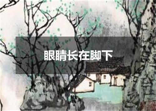 眼睛长在脚下