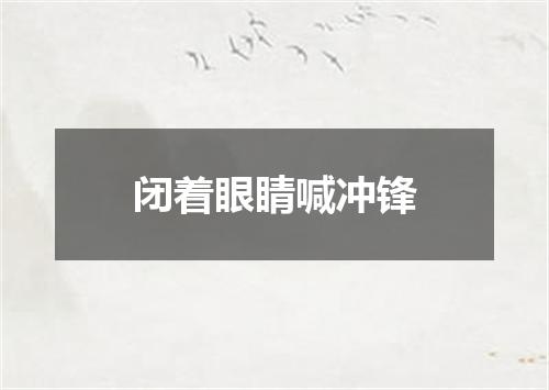 闭着眼睛喊冲锋