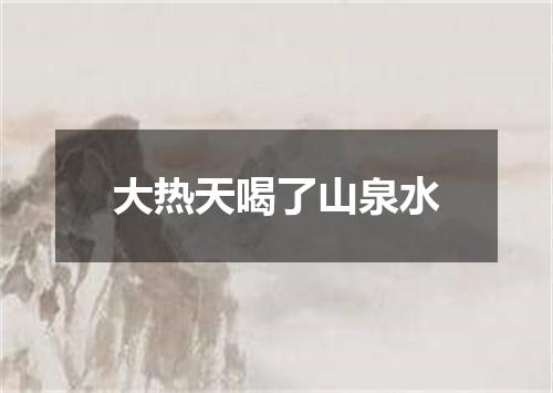 大热天喝了山泉水