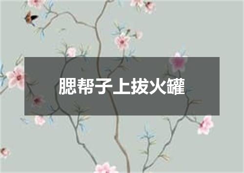 腮帮子上拔火罐