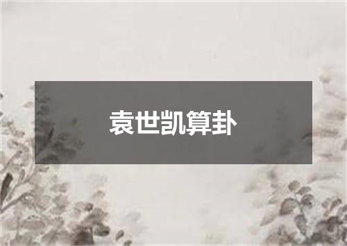 袁世凯算卦