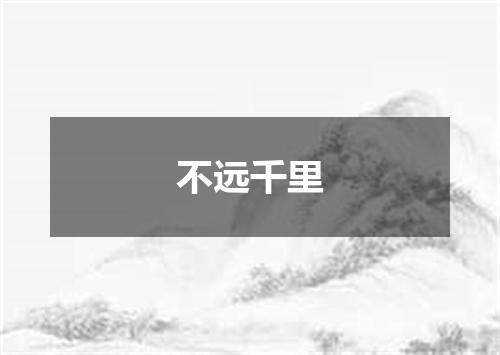 不远千里